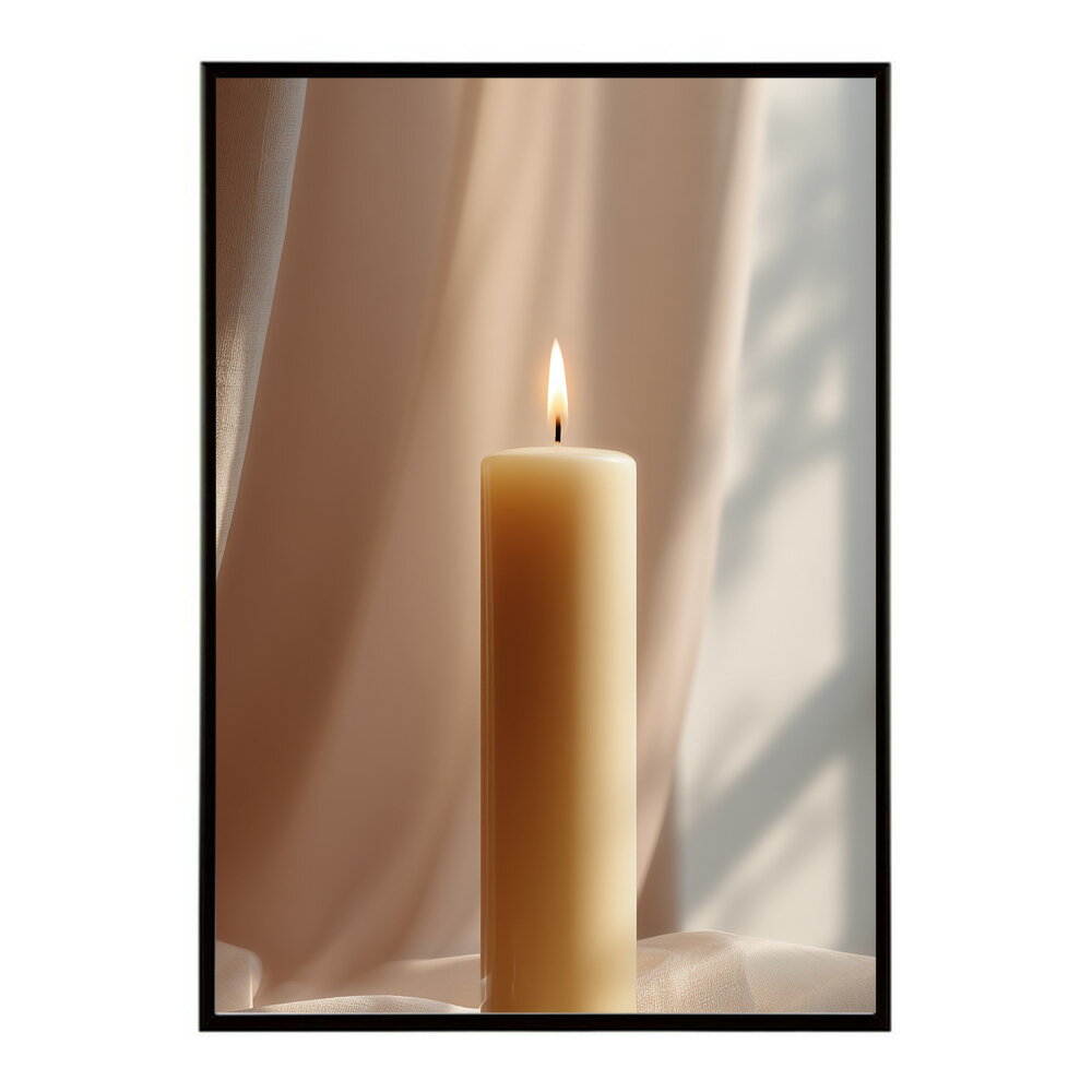 キャンドル ポスター 癒し ヒーリング 瞑想 マインドフルネス 静けさ 光 蝋燭 アート 北欧 インテリア 寝室 ヨガ 空間 用紙とサイズが選べる インテリア おしゃれ プリントポスター フォト イラスト お洒落 特大 大きい【km-poster-637】