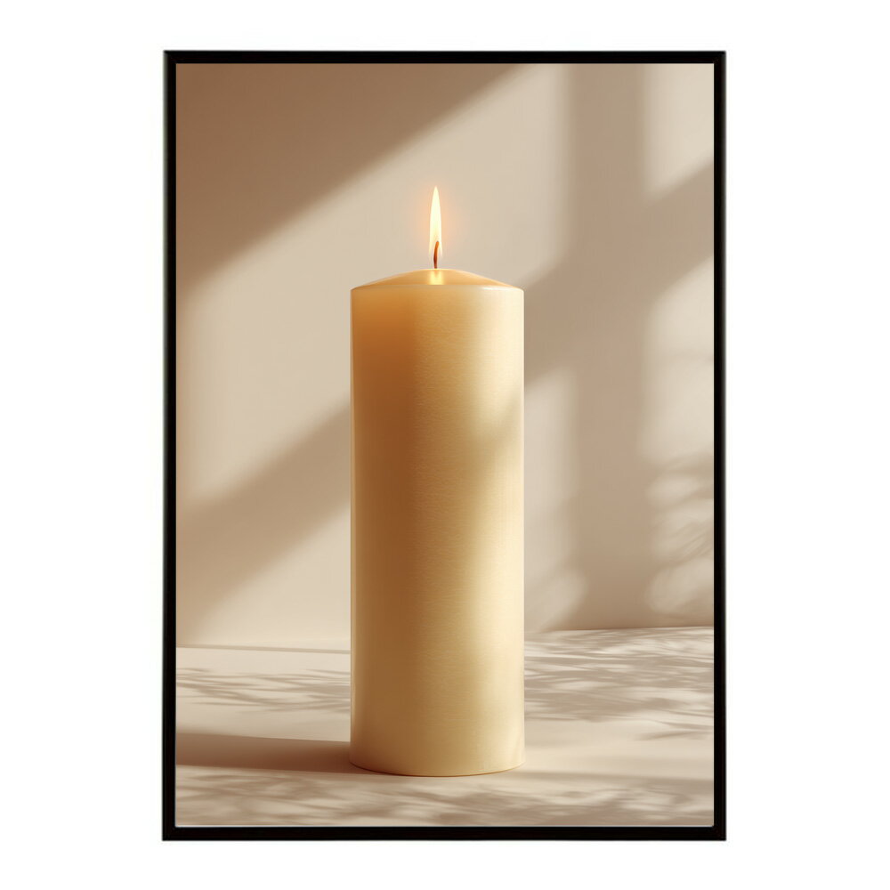 キャンドル ポスター 癒し ヒーリング 瞑想 マインドフルネス 静けさ 光 蝋燭 アート 北欧 インテリア 寝室 ヨガ 空間 用紙とサイズが選べる インテリア おしゃれ プリントポスター フォト イラスト お洒落 特大 大きい【km-poster-638】