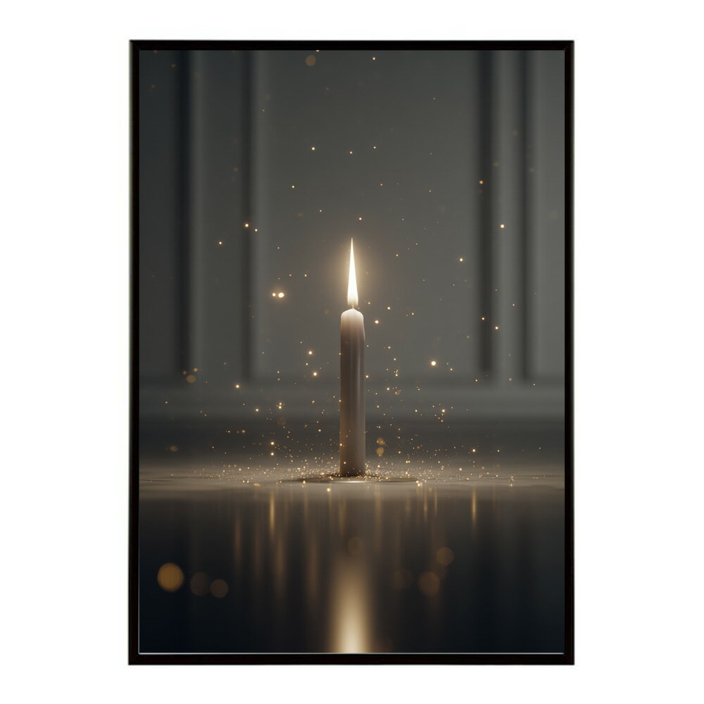 キャンドル ポスター 癒し ヒーリング 瞑想 マインドフルネス 静けさ 光 蝋燭 アート 北欧 インテリア 寝室 ヨガ 空間 用紙とサイズが選べる インテリア おしゃれ プリントポスター フォト イラスト お洒落 特大 大きい【km-poster-648】