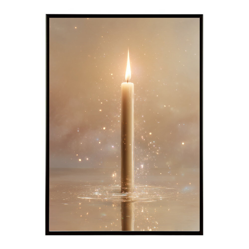 キャンドル ポスター 癒し ヒーリング 瞑想 マインドフルネス 静けさ 光 蝋燭 アート 北欧 インテリア 寝室 ヨガ 空間 用紙とサイズが選べる インテリア おしゃれ プリントポスター フォト イラスト お洒落 特大 大きい【km-poster-649】