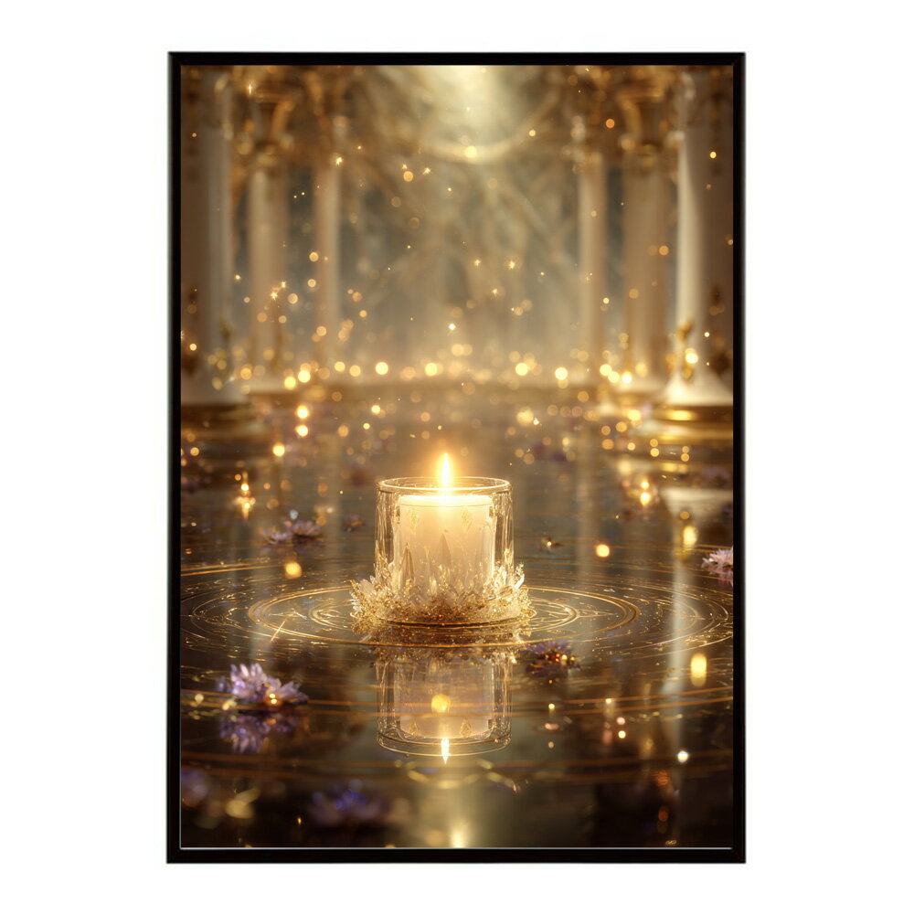 キャンドル ポスター 癒し ヒーリング 瞑想 マインドフルネス 静けさ 光 蝋燭 アート 北欧 インテリア 寝室 ヨガ 空間 用紙とサイズが選べる インテリア おしゃれ プリントポスター フォト イラスト お洒落 特大 大きい【km-poster-654】