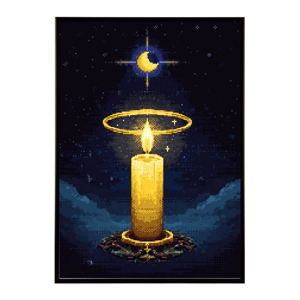 キャンドル ポスター 癒し ヒーリング 瞑想 マインドフルネス 静けさ 光 蝋燭 アート 北欧 インテリア 寝室 ヨガ 空間 用紙とサイズが選べる インテリア おしゃれ プリントポスター フォト イラスト お洒落 特大 大きい【km-poster-669】