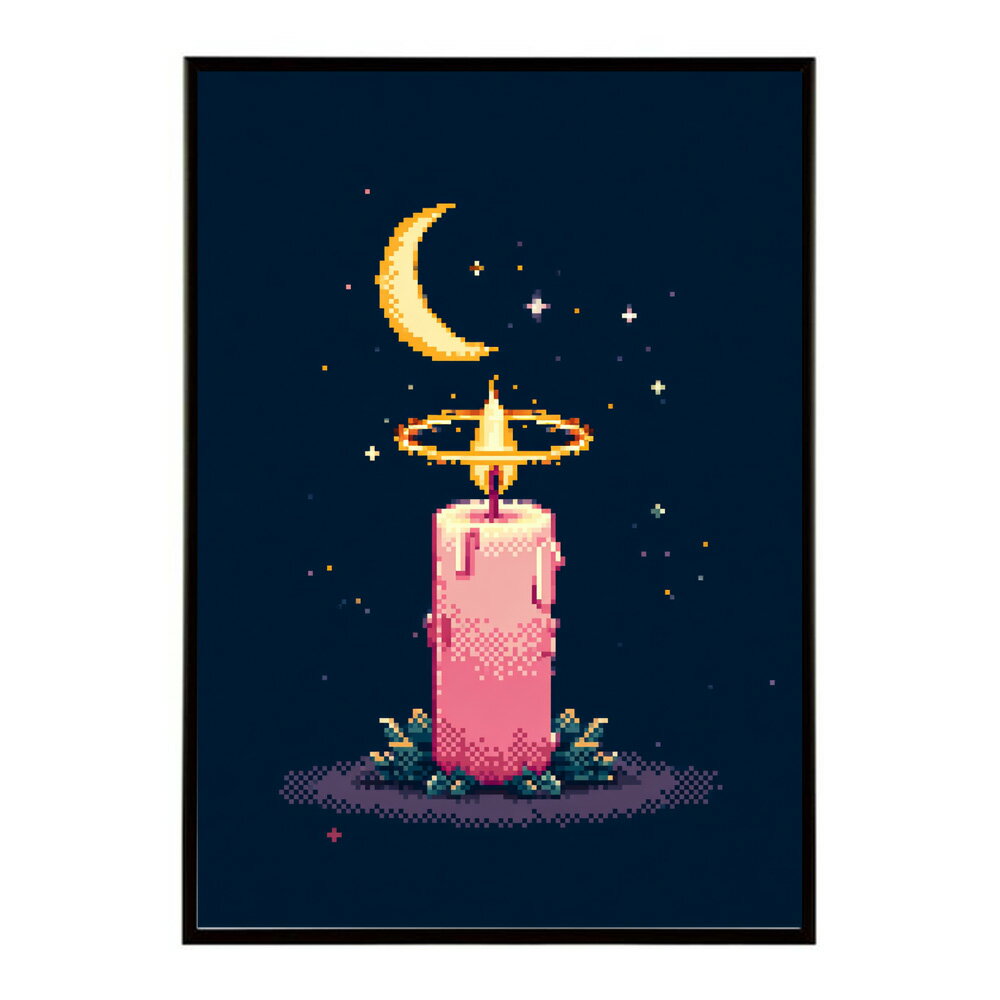 キャンドル ポスター 癒し ヒーリング 瞑想 マインドフルネス 静けさ 光 蝋燭 アート 北欧 インテリア 寝室 ヨガ 空間 用紙とサイズが選べる インテリア おしゃれ プリントポスター フォト イラスト お洒落 特大 大きい【km-poster-677】