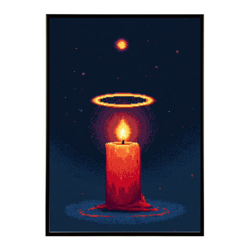 キャンドル ポスター 癒し ヒーリング 瞑想 マインドフルネス 静けさ 光 蝋燭 アート 北欧 インテリア 寝室 ヨガ 空間 用紙とサイズが選べる インテリア おしゃれ プリントポスター フォト イラスト お洒落 特大 大きい【km-poster-681】