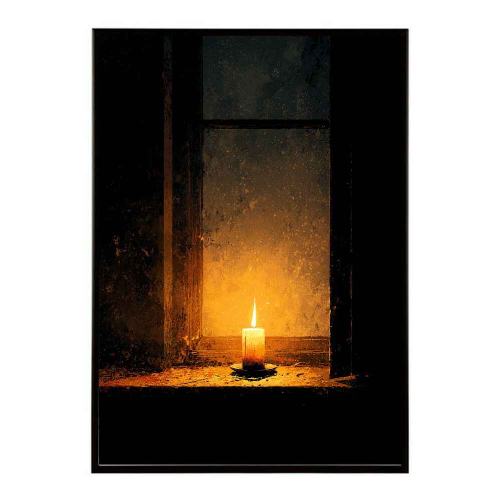 キャンドル ポスター 癒し ヒーリング 瞑想 マインドフルネス 静けさ 光 蝋燭 アート 北欧 インテリア 寝室 ヨガ 空間 用紙とサイズが選べる インテリア おしゃれ プリントポスター フォト イラスト お洒落 特大 大きい【km-poster-686】