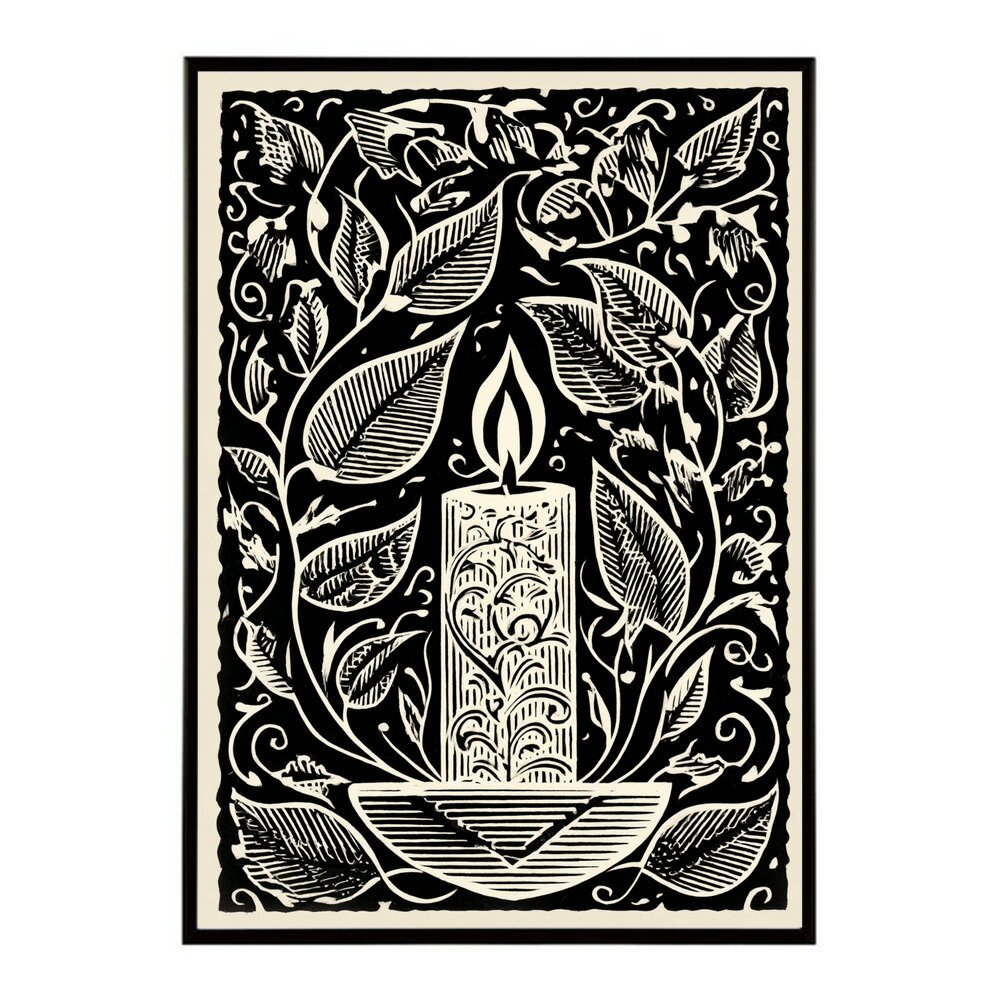 キャンドル ポスター 癒し ヒーリング 瞑想 マインドフルネス 静けさ 光 蝋燭 アート 北欧 インテリア 寝室 ヨガ 空間 用紙とサイズが選べる インテリア おしゃれ プリントポスター フォト イラスト お洒落 特大 大きい【km-poster-696】