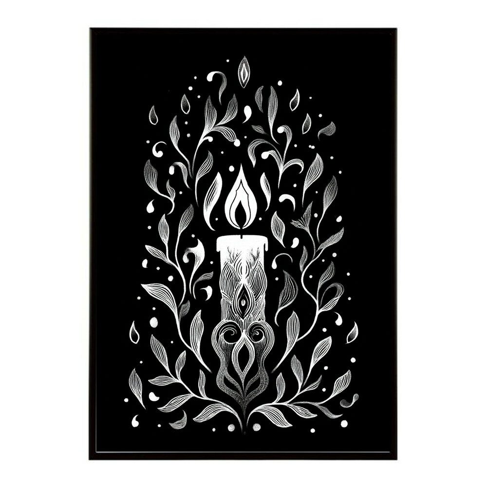 キャンドル ポスター 癒し ヒーリング 瞑想 マインドフルネス 静けさ 光 蝋燭 アート 北欧 インテリア 寝室 ヨガ 空間 用紙とサイズが選べる インテリア おしゃれ プリントポスター フォト イラスト お洒落 特大 大きい【km-poster-697】