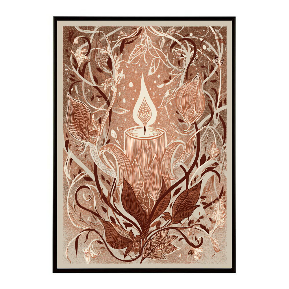 キャンドル ポスター 癒し ヒーリング 瞑想 マインドフルネス 静けさ 光 蝋燭 アート 北欧 インテリア 寝室 ヨガ 空間 用紙とサイズが選べる インテリア おしゃれ プリントポスター フォト イラスト お洒落 特大 大きい【km-poster-699】