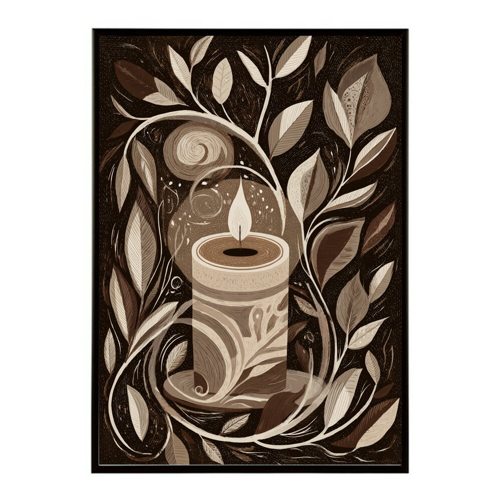 キャンドル ポスター 癒し ヒーリング 瞑想 マインドフルネス 静けさ 光 蝋燭 アート 北欧 インテリア 寝室 ヨガ 空間 用紙とサイズが選べる インテリア おしゃれ プリントポスター フォト イラスト お洒落 特大 大きい【km-poster-701】