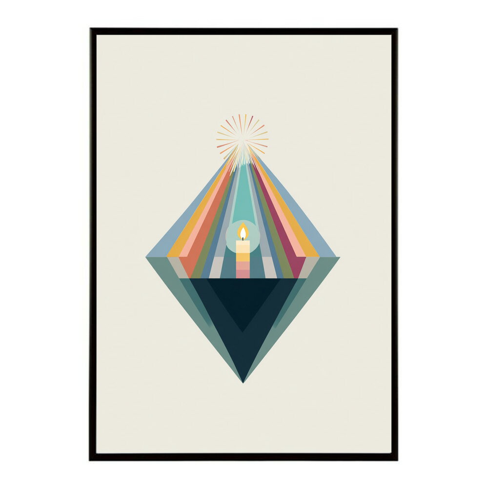 キャンドル ポスター 癒し ヒーリング 瞑想 マインドフルネス 静けさ 光 蝋燭 アート 北欧 インテリア 寝室 ヨガ 空間 用紙とサイズが選べる インテリア おしゃれ プリントポスター フォト イラスト お洒落 特大 大きい【km-poster-705】