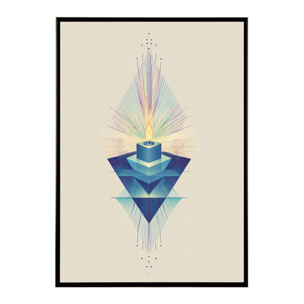 キャンドル ポスター 癒し ヒーリング 瞑想 マインドフルネス 静けさ 光 蝋燭 アート 北欧 インテリア 寝室 ヨガ 空間 用紙とサイズが選べる インテリア おしゃれ プリントポスター フォト イラスト お洒落 特大 大きい【km-poster-706】
