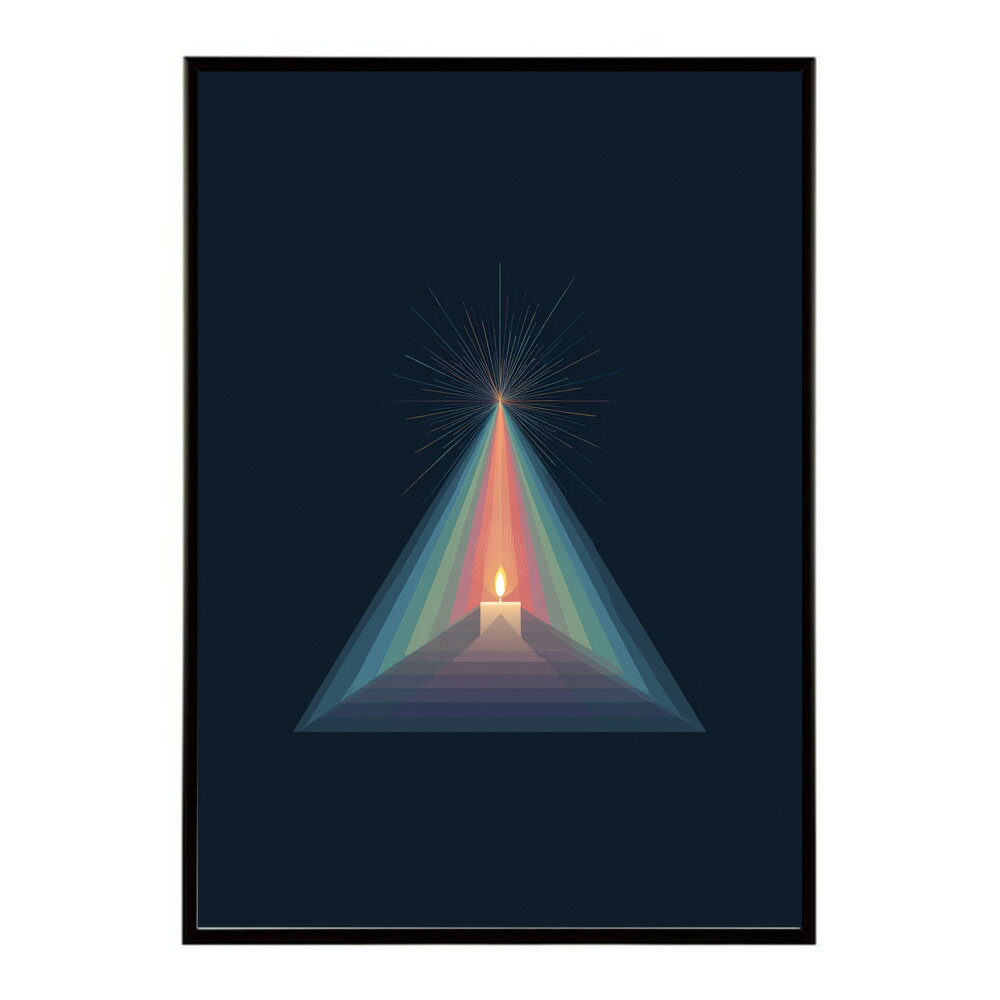 キャンドル ポスター 癒し ヒーリング 瞑想 マインドフルネス 静けさ 光 蝋燭 アート 北欧 インテリア 寝室 ヨガ 空間 用紙とサイズが選べる インテリア おしゃれ プリントポスター フォト イラスト お洒落 特大 大きい【km-poster-707】