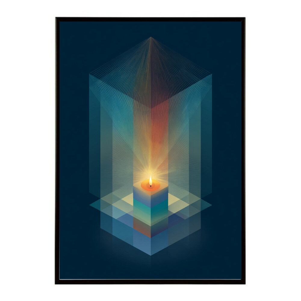 キャンドル ポスター 癒し ヒーリング 瞑想 マインドフルネス 静けさ 光 蝋燭 アート 北欧 インテリア 寝室 ヨガ 空間 用紙とサイズが選べる インテリア おしゃれ プリントポスター フォト イラスト お洒落 特大 大きい【km-poster-709】