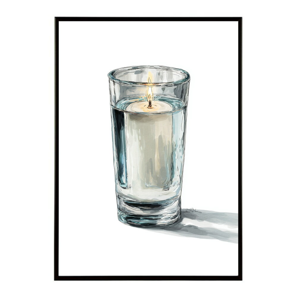 キャンドル ポスター 癒し ヒーリング 瞑想 マインドフルネス 静けさ 光 蝋燭 アート 北欧 インテリア 寝室 ヨガ 空間 用紙とサイズが選べる インテリア おしゃれ プリントポスター フォト イラスト お洒落 特大 大きい【km-poster-716】