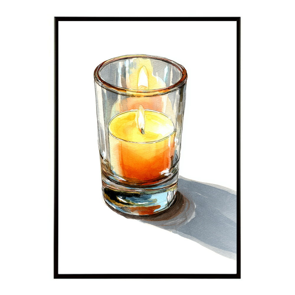 キャンドル ポスター 癒し ヒーリング 瞑想 マインドフルネス 静けさ 光 蝋燭 アート 北欧 インテリア 寝室 ヨガ 空間 用紙とサイズが選べる インテリア おしゃれ プリントポスター フォト イラスト お洒落 特大 大きい【km-poster-717】