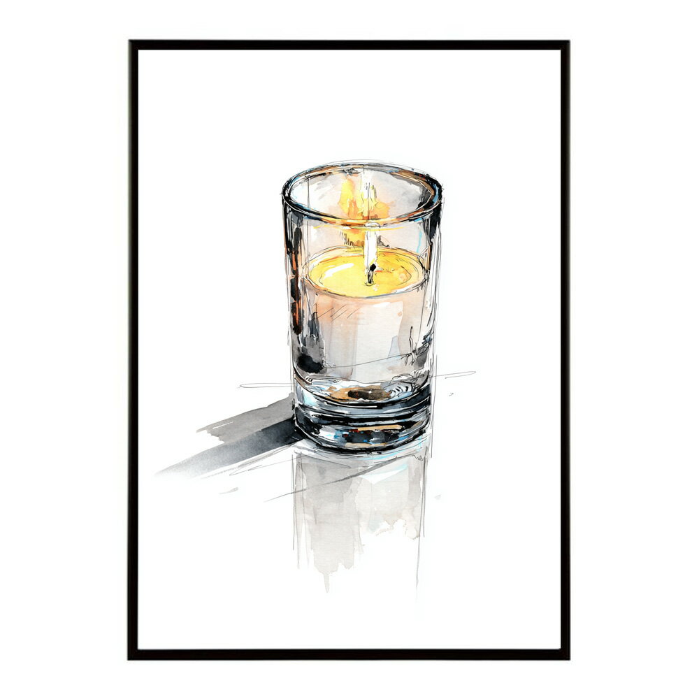 キャンドル ポスター 癒し ヒーリング 瞑想 マインドフルネス 静けさ 光 蝋燭 アート 北欧 インテリア 寝室 ヨガ 空間 用紙とサイズが選べる インテリア おしゃれ プリントポスター フォト イラスト お洒落 特大 大きい【km-poster-718】