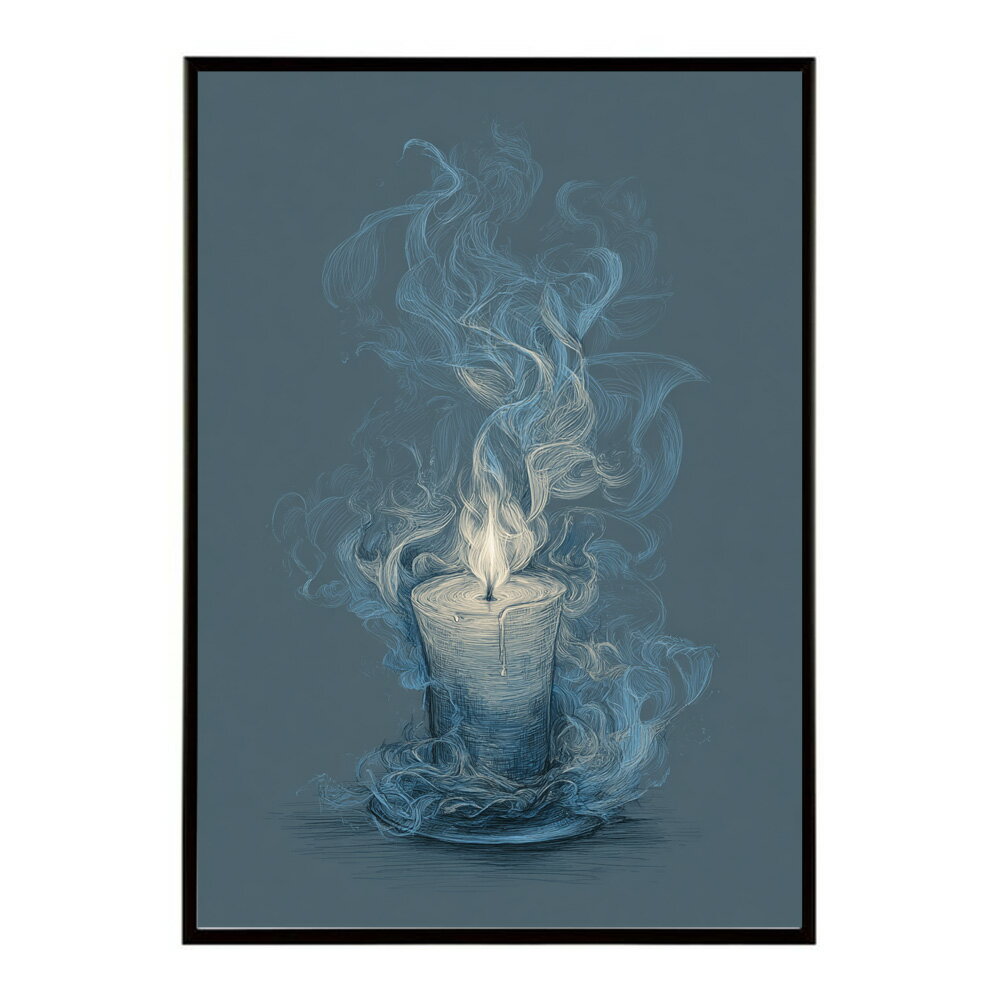 キャンドル ポスター 癒し ヒーリング 瞑想 マインドフルネス 静けさ 光 蝋燭 アート 北欧 インテリア 寝室 ヨガ 空間 用紙とサイズが選べる インテリア おしゃれ プリントポスター フォト イラスト お洒落 特大 大きい【km-poster-719】