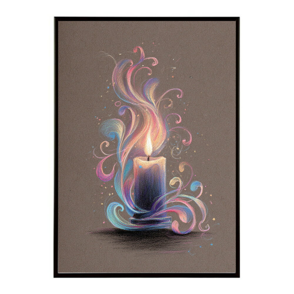 キャンドル ポスター 癒し ヒーリング 瞑想 マインドフルネス 静けさ 光 蝋燭 アート 北欧 インテリア 寝室 ヨガ 空間 用紙とサイズが選べる インテリア おしゃれ プリントポスター フォト イラスト お洒落 特大 大きい【km-poster-723】