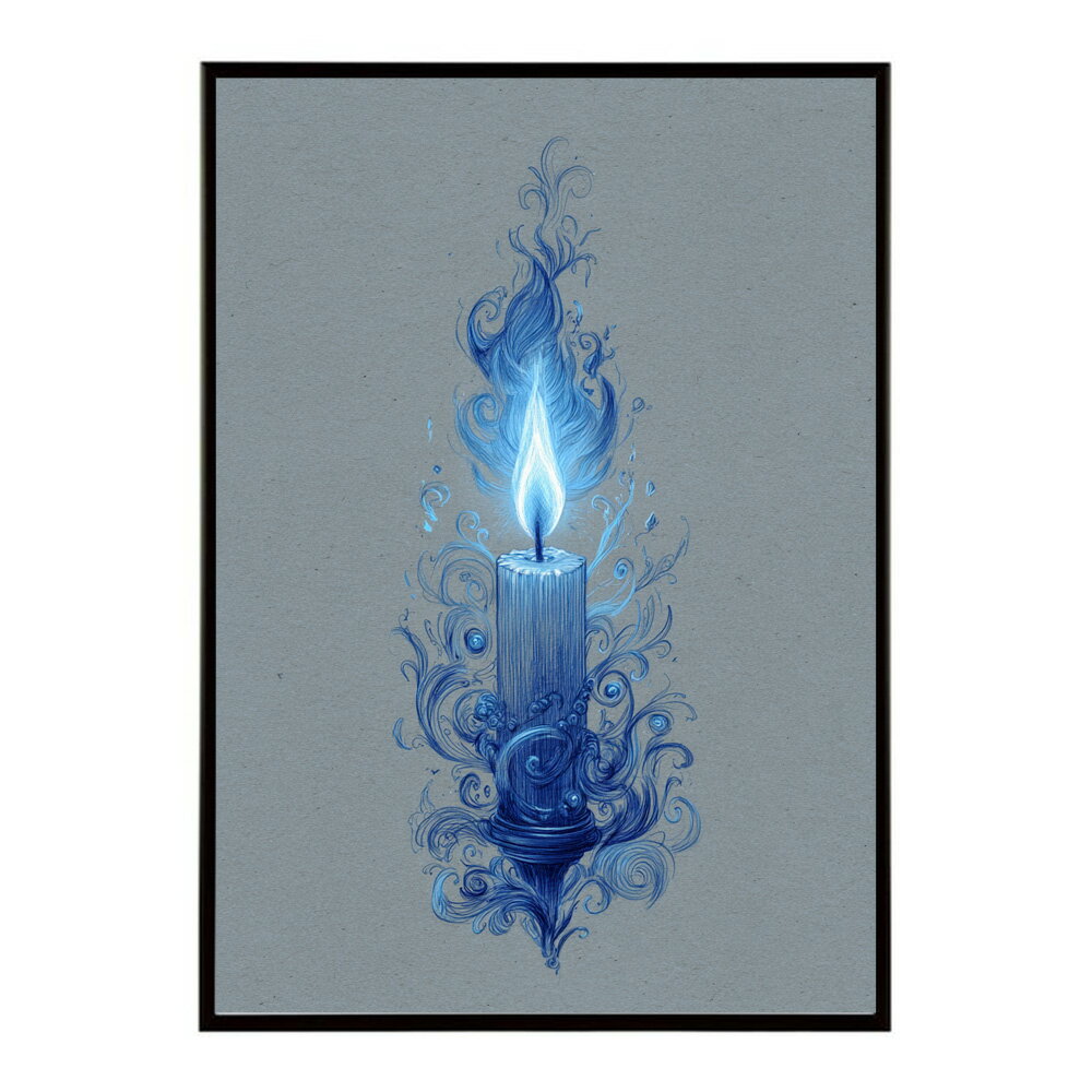 キャンドル ポスター 癒し ヒーリング 瞑想 マインドフルネス 静けさ 光 蝋燭 アート 北欧 インテリア 寝室 ヨガ 空間 用紙とサイズが選べる インテリア おしゃれ プリントポスター フォト イラスト お洒落 特大 大きい【km-poster-725】