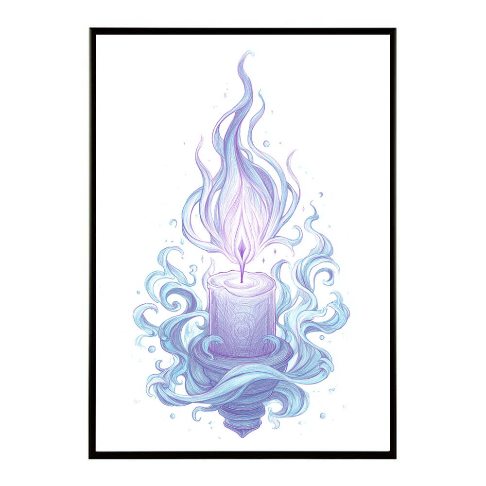 キャンドル ポスター 癒し ヒーリング 瞑想 マインドフルネス 静けさ 光 蝋燭 アート 北欧 インテリア 寝室 ヨガ 空間 用紙とサイズが選べる インテリア おしゃれ プリントポスター フォト イラスト お洒落 特大 大きい【km-poster-726】