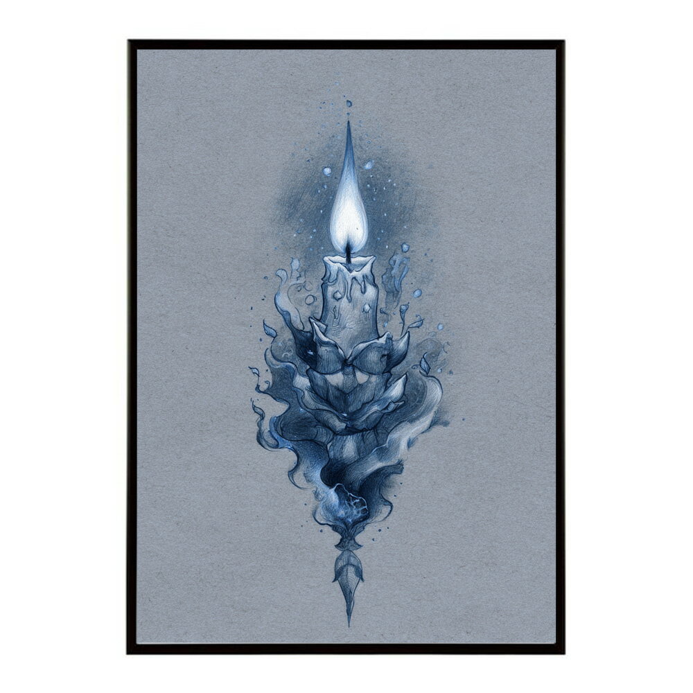 キャンドル ポスター 癒し ヒーリング 瞑想 マインドフルネス 静けさ 光 蝋燭 アート 北欧 インテリア 寝室 ヨガ 空間 用紙とサイズが選べる インテリア おしゃれ プリントポスター フォト イラスト お洒落 特大 大きい【km-poster-727】