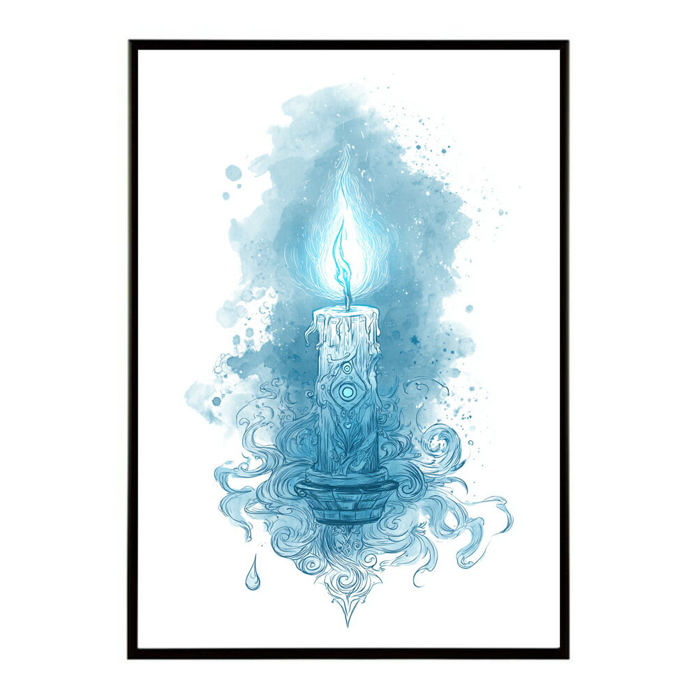 キャンドル ポスター 癒し ヒーリング 瞑想 マインドフルネス 静けさ 光 蝋燭 アート 北欧 インテリア 寝室 ヨガ 空間 用紙とサイズが選べる インテリア おしゃれ プリントポスター フォト イラスト お洒落 特大 大きい【km-poster-730】