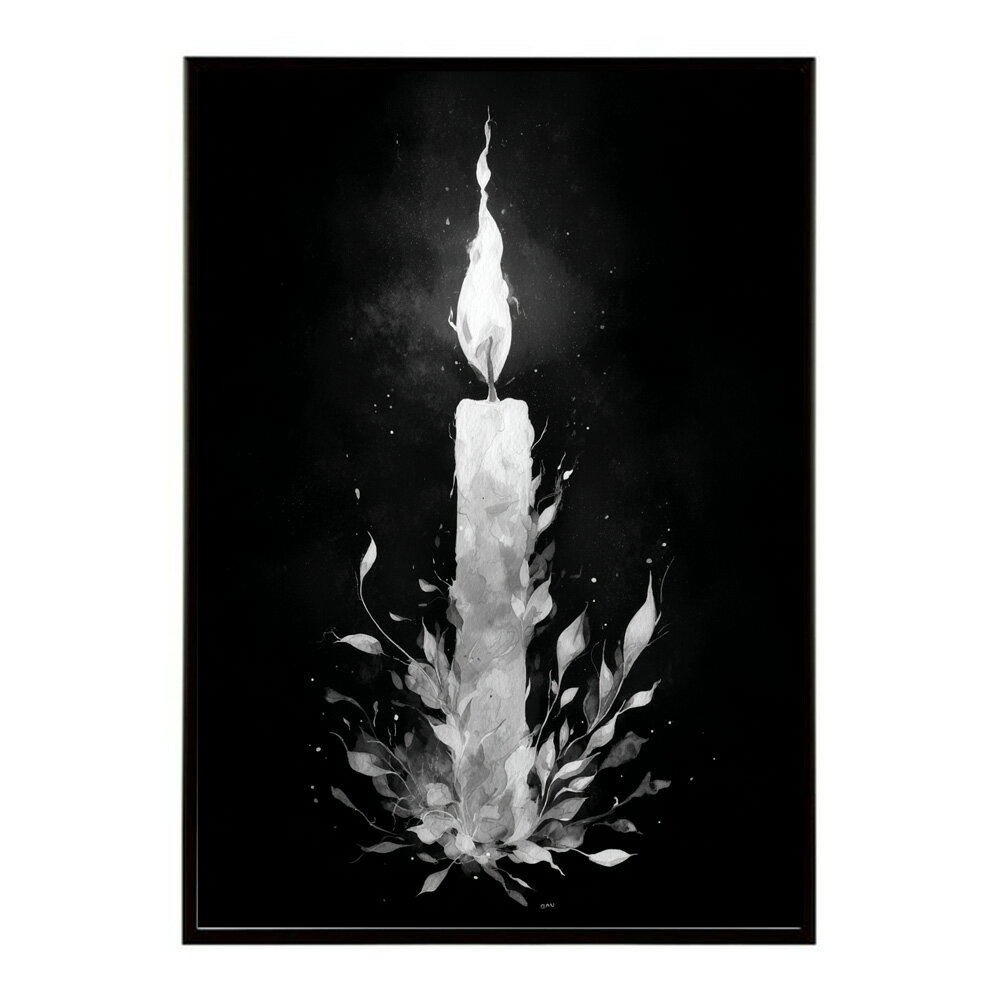 キャンドル ポスター 癒し ヒーリング 瞑想 マインドフルネス 静けさ 光 蝋燭 アート 北欧 インテリア 寝室 ヨガ 空間 用紙とサイズが選べる インテリア おしゃれ プリントポスター フォト イラスト お洒落 特大 大きい【km-poster-739】