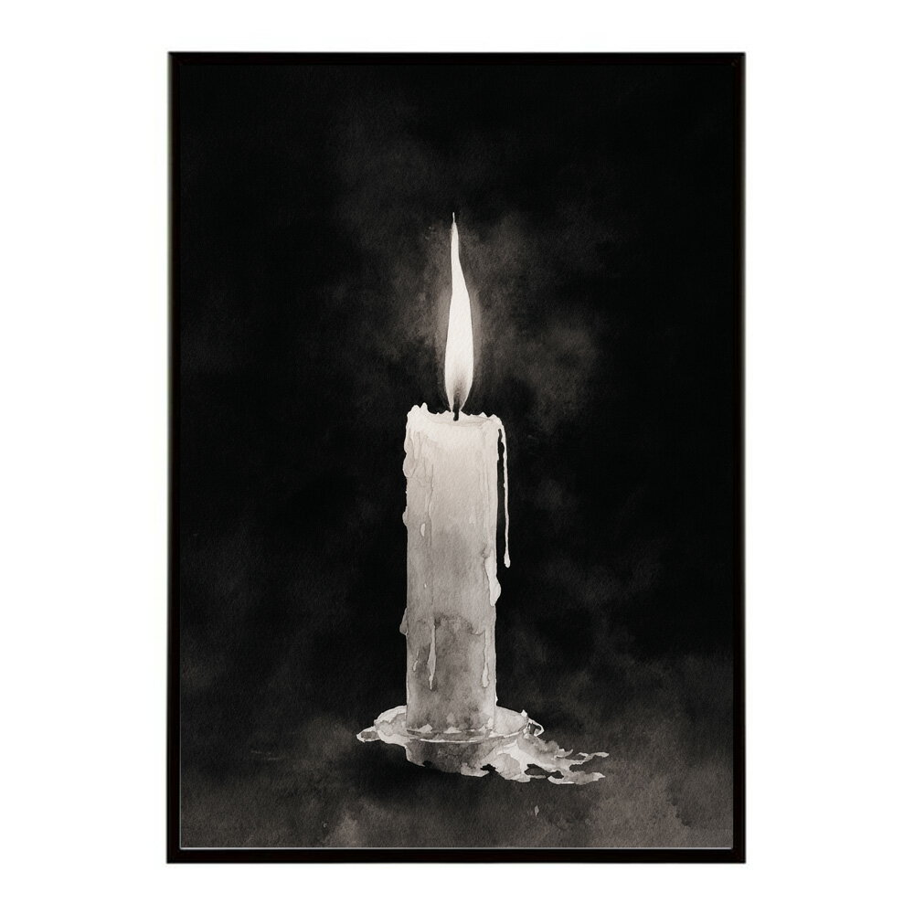 キャンドル ポスター 癒し ヒーリング 瞑想 マインドフルネス 静けさ 光 蝋燭 アート 北欧 インテリア 寝室 ヨガ 空間 用紙とサイズが選べる インテリア おしゃれ プリントポスター フォト イラスト お洒落 特大 大きい【km-poster-740】