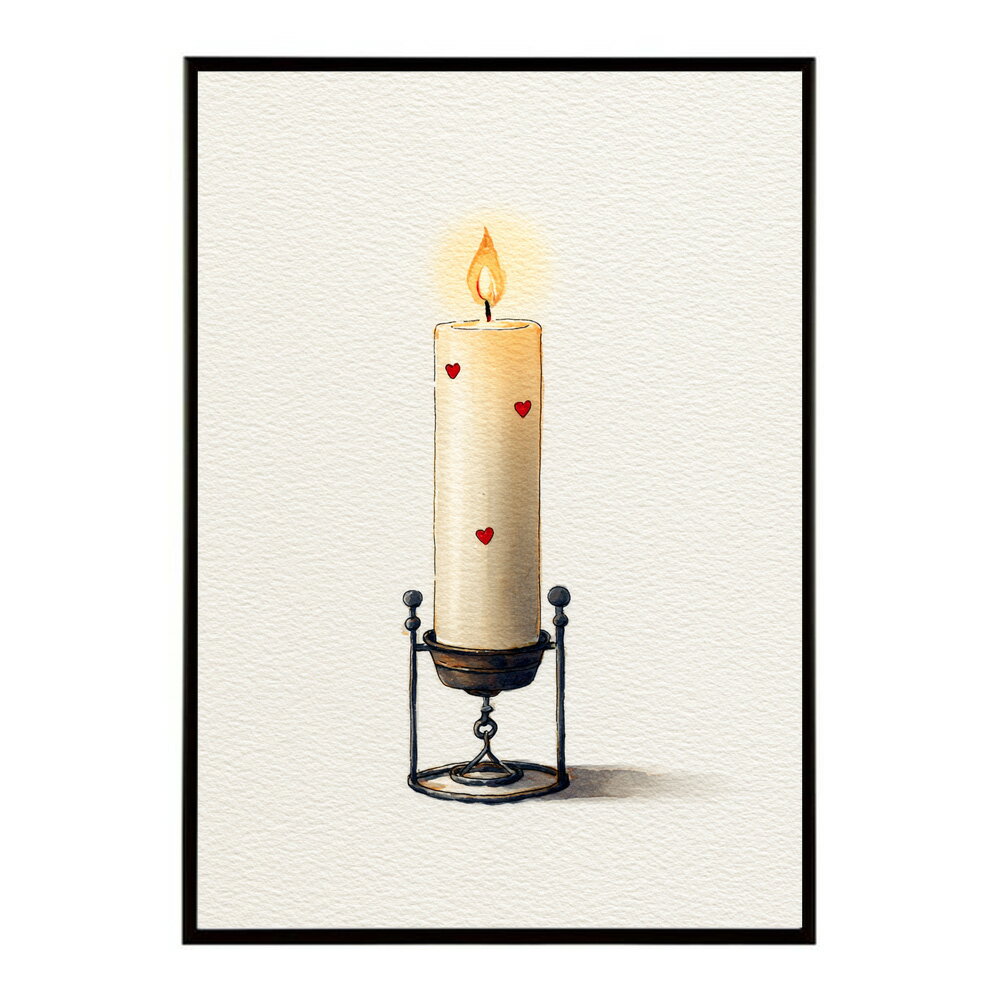 キャンドル ポスター 癒し ヒーリング 瞑想 マインドフルネス 静けさ 光 蝋燭 アート 北欧 インテリア 寝室 ヨガ 空間 用紙とサイズが選べる インテリア おしゃれ プリントポスター フォト イラスト お洒落 特大 大きい【km-poster-744】
