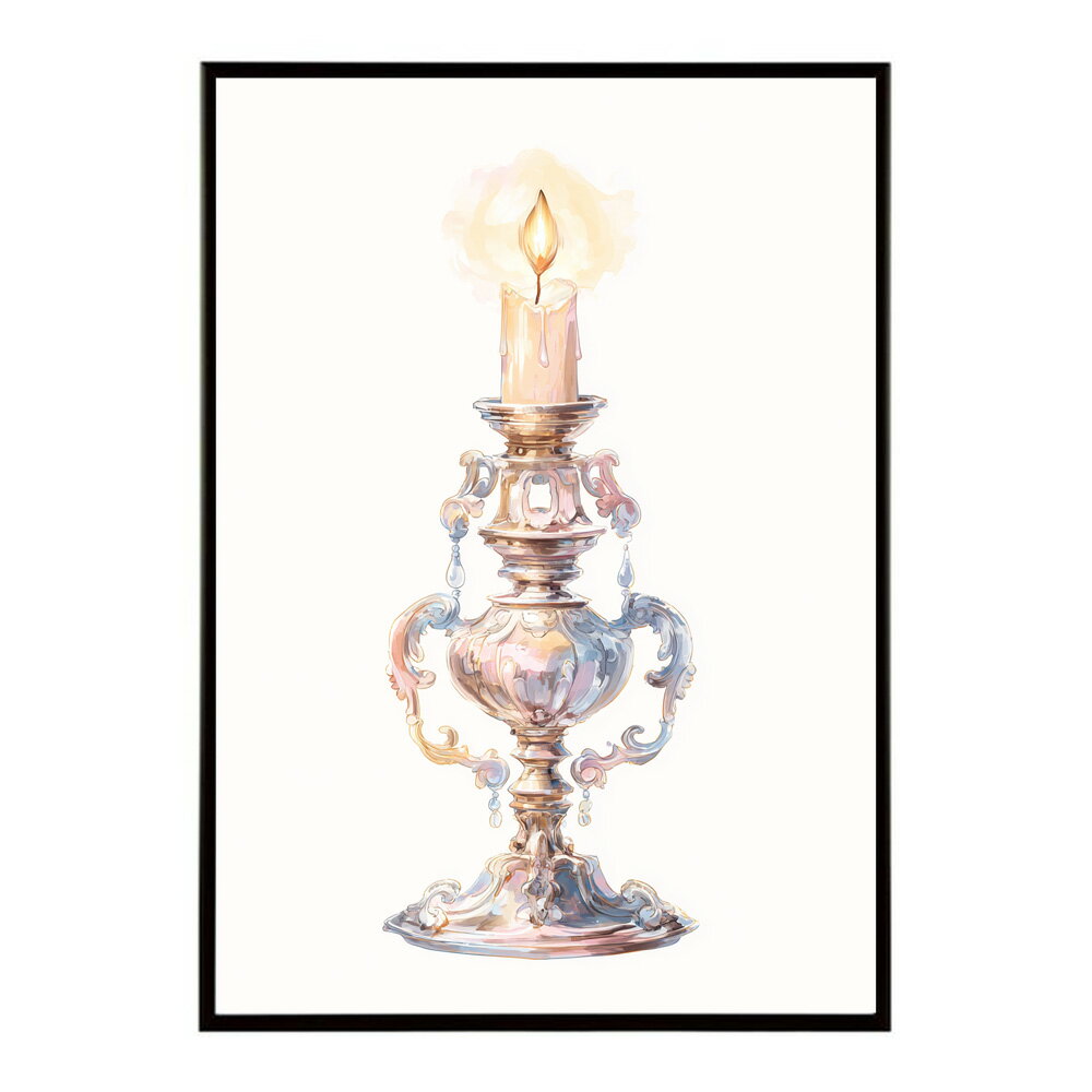 キャンドル ポスター 癒し ヒーリング 瞑想 マインドフルネス 静けさ 光 蝋燭 アート 北欧 インテリア 寝室 ヨガ 空間 用紙とサイズが選べる インテリア おしゃれ プリントポスター フォト イラスト お洒落 特大 大きい【km-poster-747】