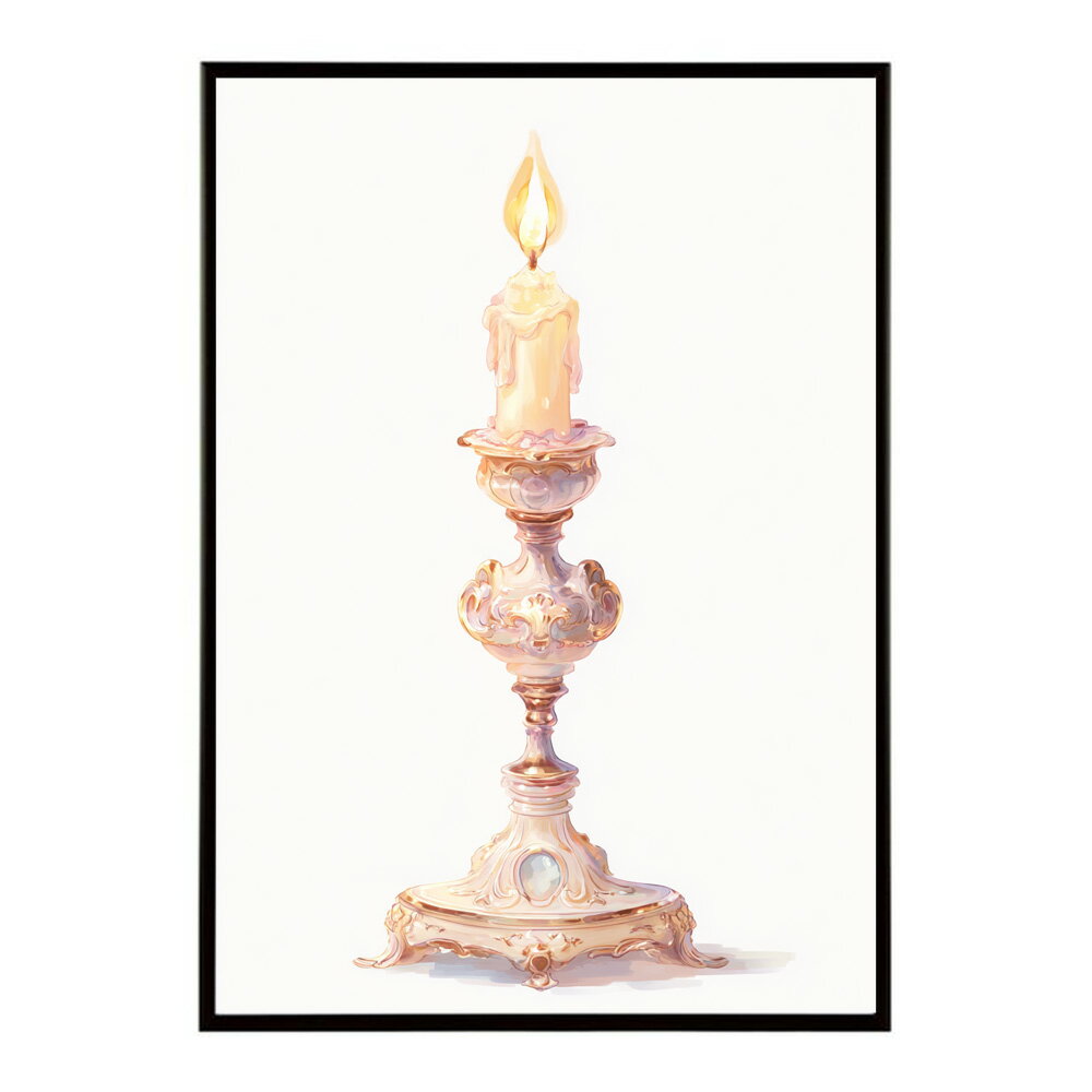 キャンドル ポスター 癒し ヒーリング 瞑想 マインドフルネス 静けさ 光 蝋燭 アート 北欧 インテリア 寝室 ヨガ 空間 用紙とサイズが選べる インテリア おしゃれ プリントポスター フォト イラスト お洒落 特大 大きい【km-poster-753】