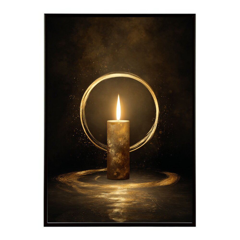 キャンドル ポスター 癒し ヒーリング 瞑想 マインドフルネス 静けさ 光 蝋燭 アート 北欧 インテリア 寝室 ヨガ 空間 用紙とサイズが選べる インテリア おしゃれ プリントポスター フォト イラスト お洒落 特大 大きい【km-poster-759】