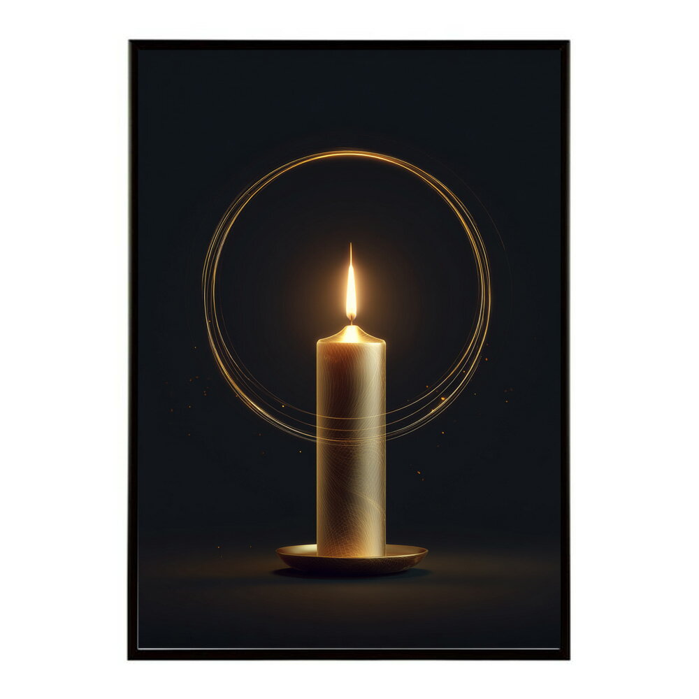キャンドル ポスター 癒し ヒーリング 瞑想 マインドフルネス 静けさ 光 蝋燭 アート 北欧 インテリア 寝室 ヨガ 空間 用紙とサイズが選べる インテリア おしゃれ プリントポスター フォト イラスト お洒落 特大 大きい【km-poster-760】