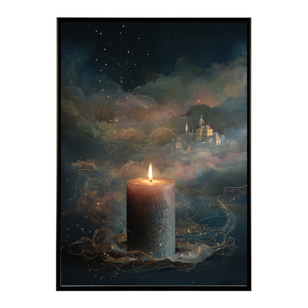 キャンドル ポスター 癒し ヒーリング 瞑想 マインドフルネス 静けさ 光 蝋燭 アート 北欧 インテリア 寝室 ヨガ 空間 用紙とサイズが選べる インテリア おしゃれ プリントポスター フォト イラスト お洒落 特大 大きい【km-poster-765】