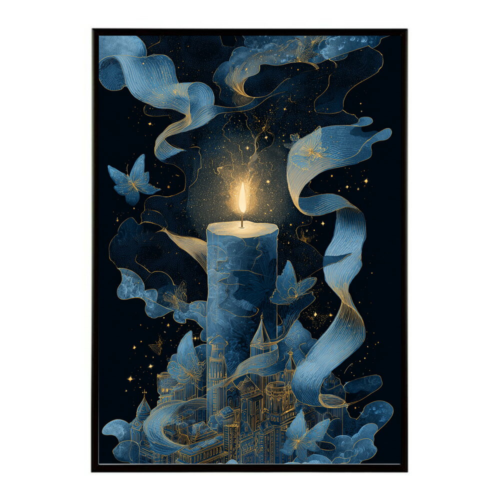 キャンドル ポスター 癒し ヒーリング 瞑想 マインドフルネス 静けさ 光 蝋燭 アート 北欧 インテリア 寝室 ヨガ 空間 用紙とサイズが選べる インテリア おしゃれ プリントポスター フォト イラスト お洒落 特大 大きい【km-poster-766】
