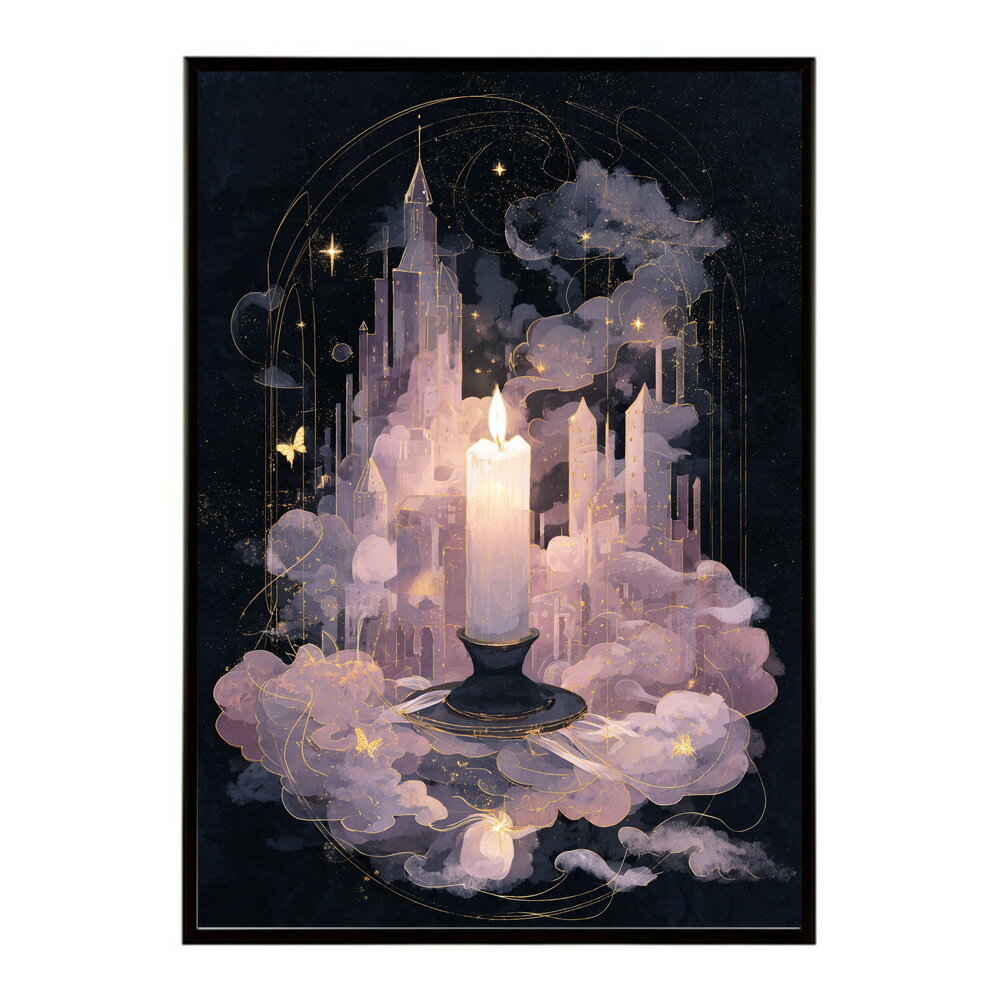 キャンドル ポスター 癒し ヒーリング 瞑想 マインドフルネス 静けさ 光 蝋燭 アート 北欧 インテリア 寝室 ヨガ 空間 用紙とサイズが選べる インテリア おしゃれ プリントポスター フォト イラスト お洒落 特大 大きい【km-poster-769】