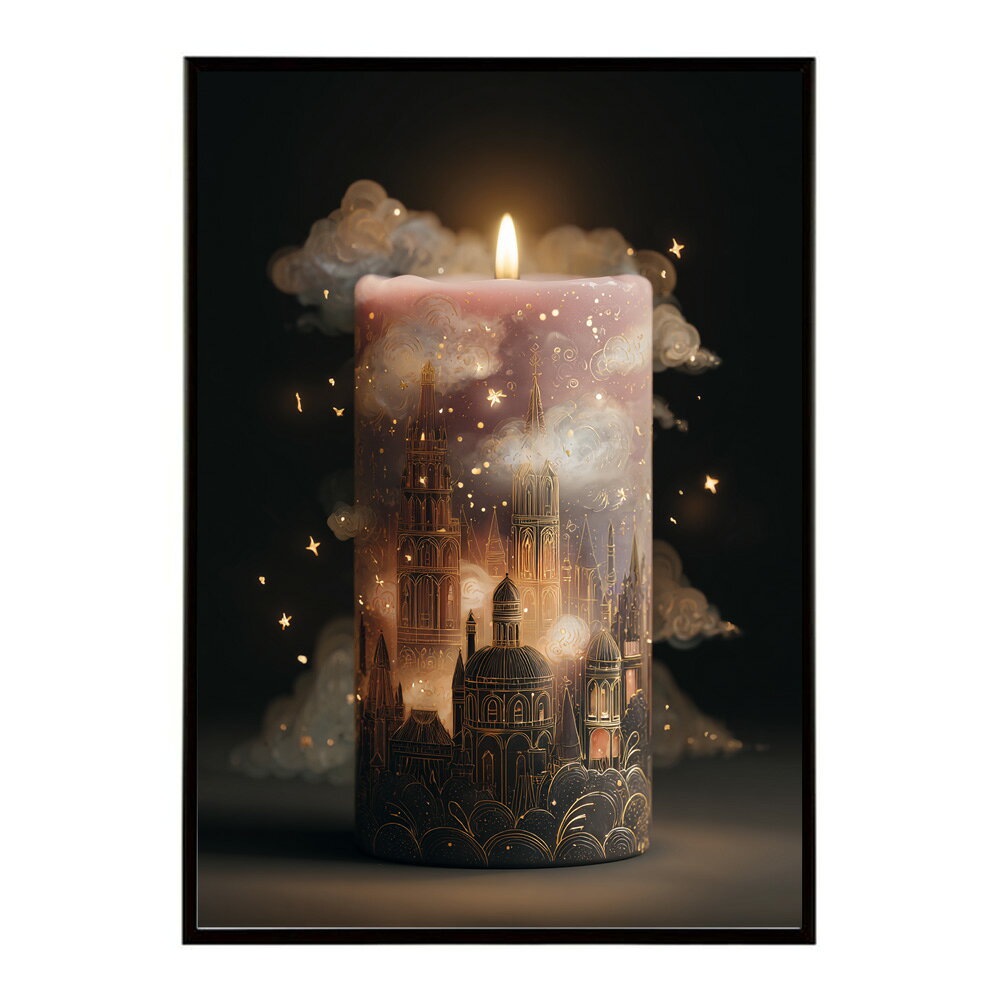 キャンドル ポスター 癒し ヒーリング 瞑想 マインドフルネス 静けさ 光 蝋燭 アート 北欧 インテリア 寝室 ヨガ 空間 用紙とサイズが選べる インテリア おしゃれ プリントポスター フォト イラスト お洒落 特大 大きい【km-poster-773】