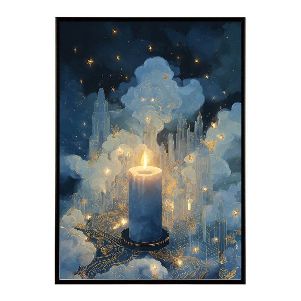 キャンドル ポスター 癒し ヒーリング 瞑想 マインドフルネス 静けさ 光 蝋燭 アート 北欧 インテリア 寝室 ヨガ 空間 用紙とサイズが選べる インテリア おしゃれ プリントポスター フォト イラスト お洒落 特大 大きい【km-poster-777】