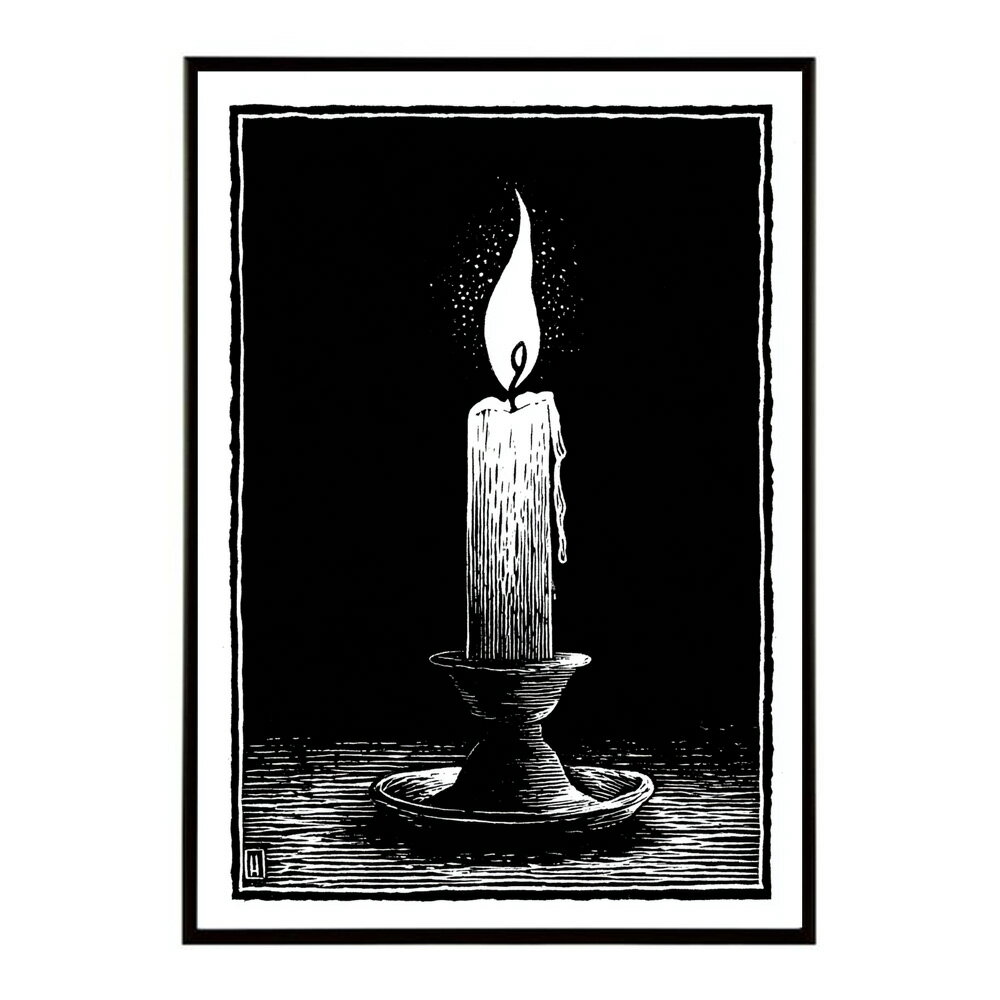 キャンドル ポスター 癒し ヒーリング 瞑想 マインドフルネス 静けさ 光 蝋燭 アート 北欧 インテリア 寝室 ヨガ 空間 用紙とサイズが選べる インテリア おしゃれ プリントポスター フォト イラスト お洒落 特大 大きい【km-poster-796】