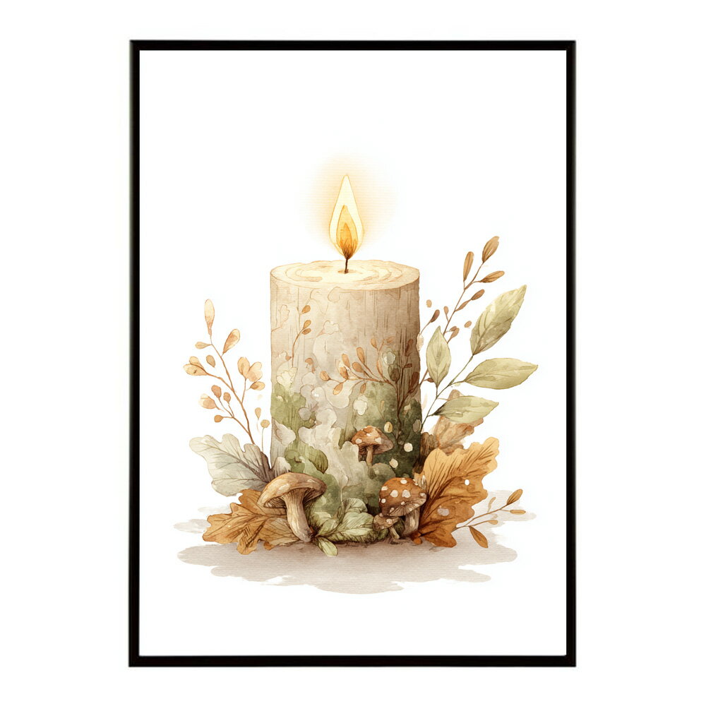 キャンドル ポスター 癒し ヒーリング 瞑想 マインドフルネス 静けさ 光 蝋燭 アート 北欧 インテリア 寝室 ヨガ 空間 用紙とサイズが選べる インテリア おしゃれ プリントポスター フォト イラスト お洒落 特大 大きい【km-poster-816】
