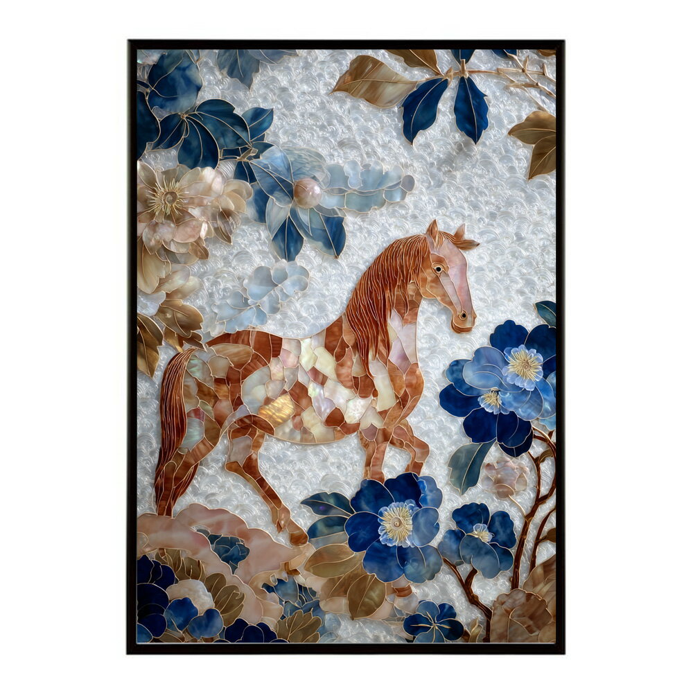 Rakuten - 馬 ポスター 用紙とサイズが選べる おしゃれ 北欧 アートパネル 壁掛け 絵画 風 インテリア アンティーク 花柄 モダン 高級感 玄関 リビング 寝室 ホテルライク プリントポスター フォト イラスト お洒落 特大 大きい【lm-poster-8944】