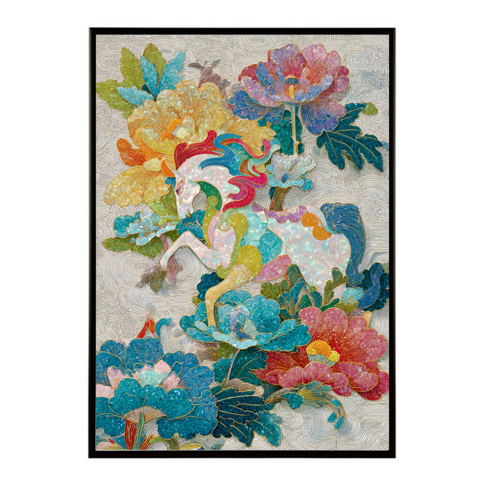 Rakuten - 馬 ポスター 用紙とサイズが選べる おしゃれ 北欧 アートパネル 壁掛け 絵画 風 インテリア アンティーク 花柄 モダン 高級感 玄関 リビング 寝室 ホテルライク プリントポスター フォト イラスト お洒落 特大 大きい【lm-poster-8963】