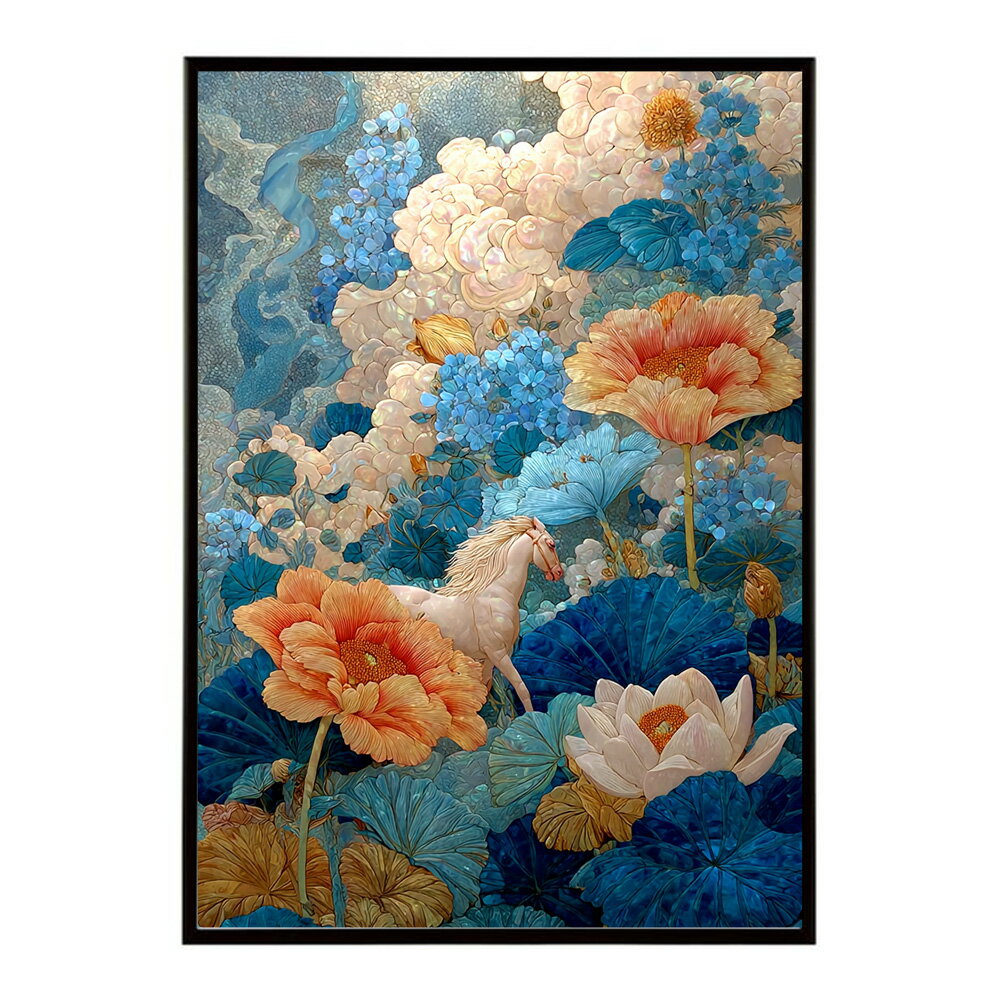 Rakuten - 馬 ポスター 用紙とサイズが選べる おしゃれ 北欧 アートパネル 壁掛け 絵画 風 インテリア アンティーク 花柄 モダン 高級感 玄関 リビング 寝室 ホテルライク プリントポスター フォト イラスト お洒落 特大 大きい【lm-poster-9037】