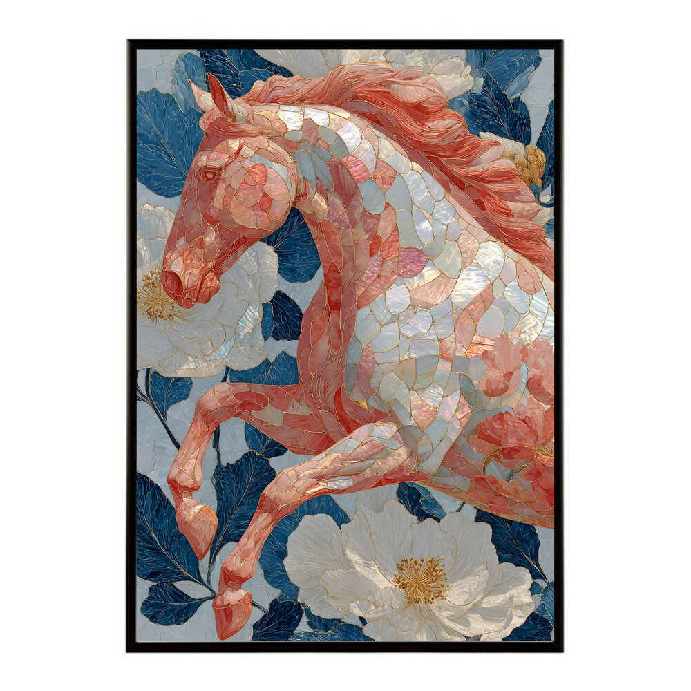 Rakuten - 馬 ポスター 用紙とサイズが選べる おしゃれ 北欧 アートパネル 壁掛け 絵画 風 インテリア アンティーク 花柄 モダン 高級感 玄関 リビング 寝室 ホテルライク プリントポスター フォト イラスト お洒落 特大 大きい【lm-poster-9078】