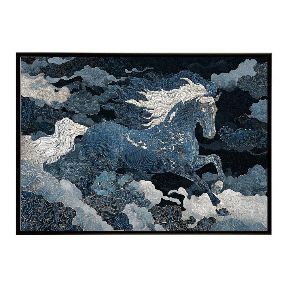 ホースポスター 馬 抽象アート 干支 牛 2026 運気 風水 モダンデザイン 壁掛け インテリア おしゃれ フォト イラスト お洒落 特大 大きい【km-poster-1717】