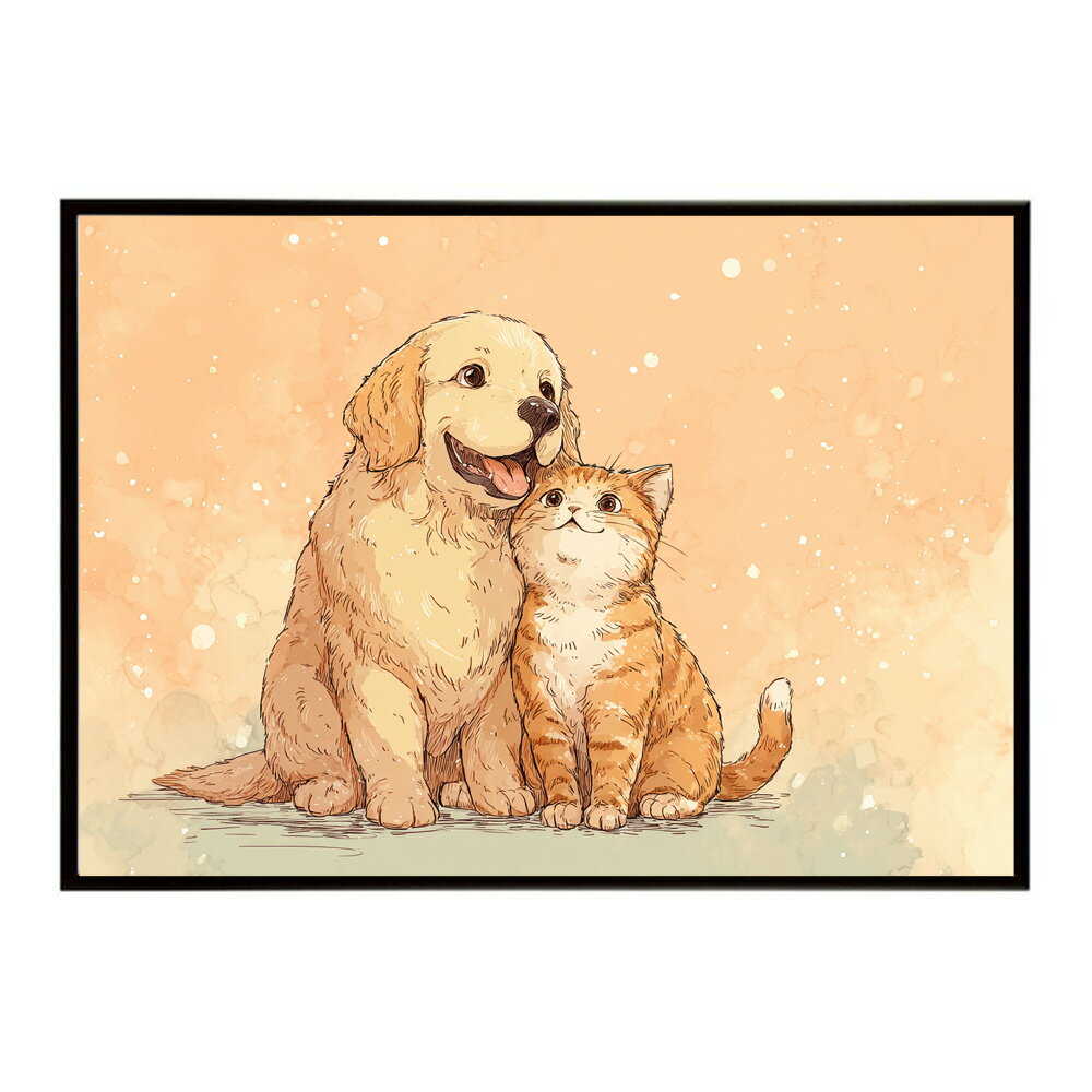 Rakuten - 動物 アニマル 仲良し 子供 ポスター 用紙とサイズが選べる インテリア おしゃれ プリントポスター フォト イラスト 保育園 児童 キッズ 【km-poster-2631】