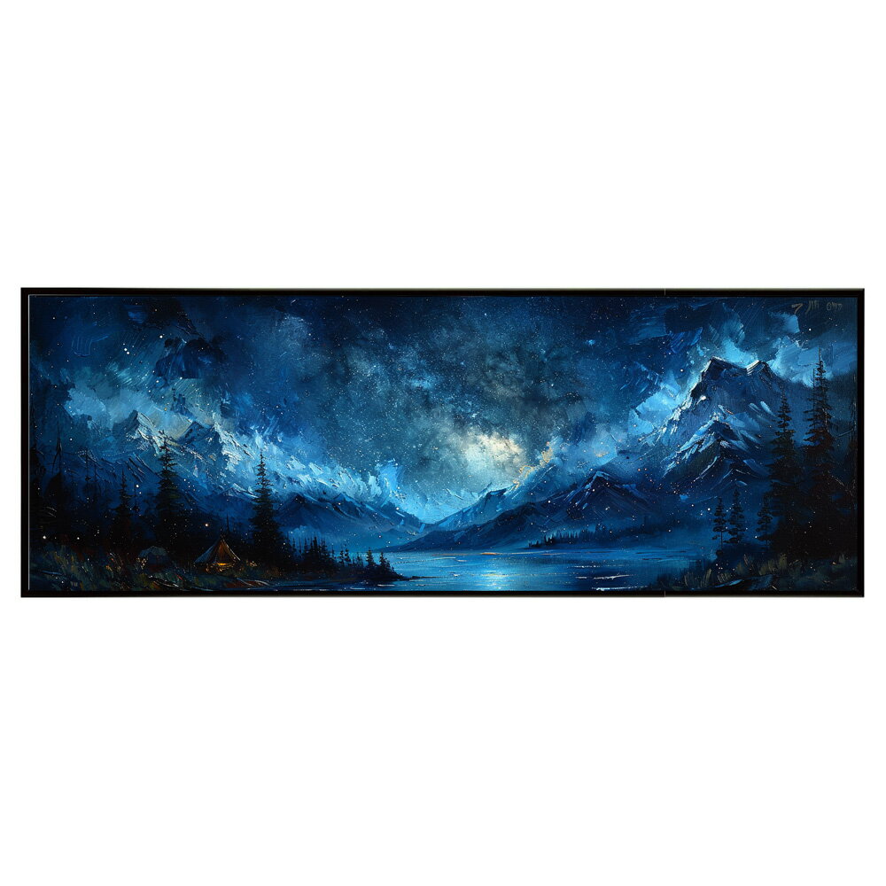 Rakuten - 風景 景色 絵画 絵 名画 画家 油絵 水彩 景色パノラマポスター (297mm×840mm) フレーム 横長 額縁 インテリア アルミフレーム 絵画 作品 水平 アート 【pn-poster-208】