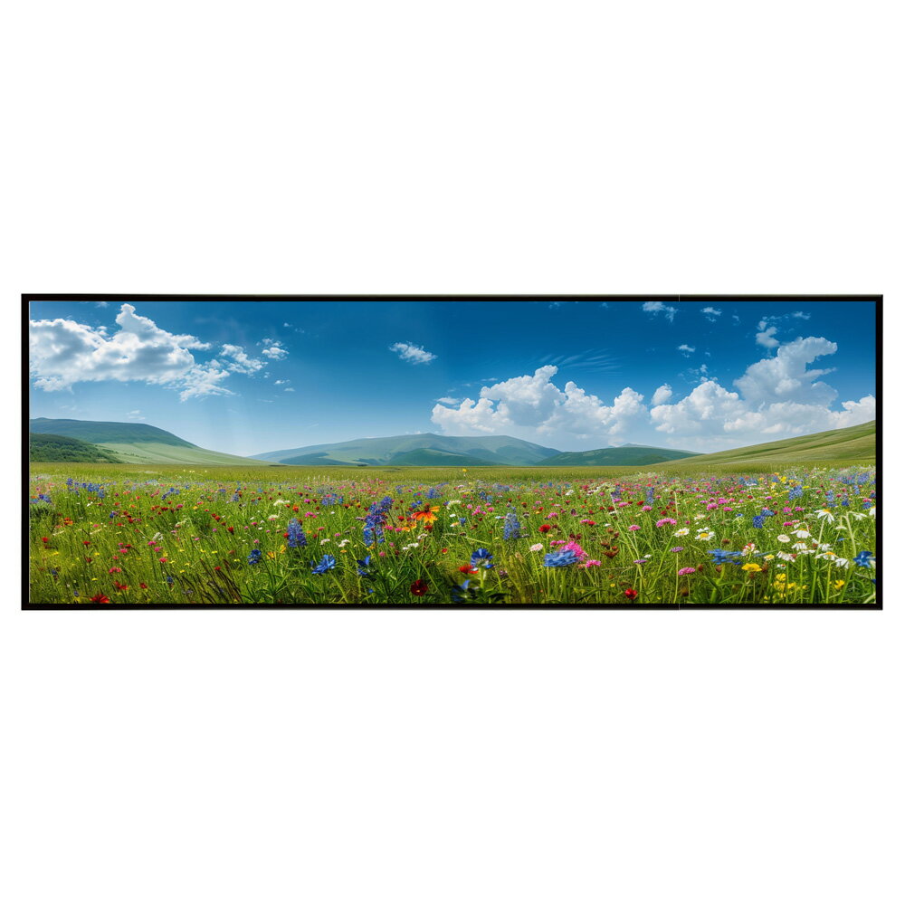 Rakuten - 風景 景色 絵画 絵 名画 画家 油絵 水彩 景色パノラマポスター (297mm×840mm) フレーム 横長 額縁 インテリア アルミフレーム 絵画 作品 水平 アート 【pn-poster-287】