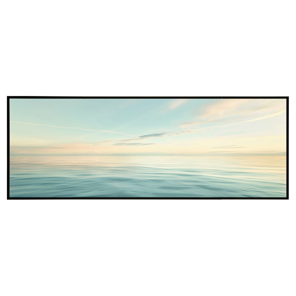 Rakuten - 海 サーフ 西海岸 風景画 絵画 コースタル 波 ブルー サーフ 景色 風景 自然パノラマポスター (297mm×840mm) フレーム 横長 額縁 インテリア アルミフレーム 絵画 作品 水平 アート 【pn-poster-655】