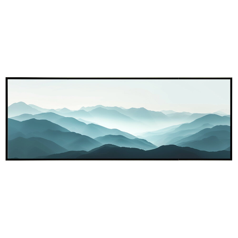 空 水平線 風景 景色 絵画 絵 名画 画家 油絵 水彩 景色パノラマポスター (297mm×840mm) フレーム 横長 額縁 インテリア アルミフレーム 絵画 作品 水平 アート 【pn-poster-678】